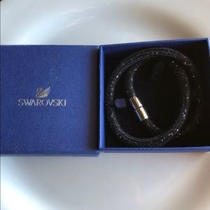 SWAROVSKI Stardust Double Wrap Bracelet in Black